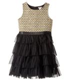 Nanette Lepore Kids Lurex Tweed Bodice With Layered Tulle Bottom (little Kids/big Kids) (black) Girl's Dress