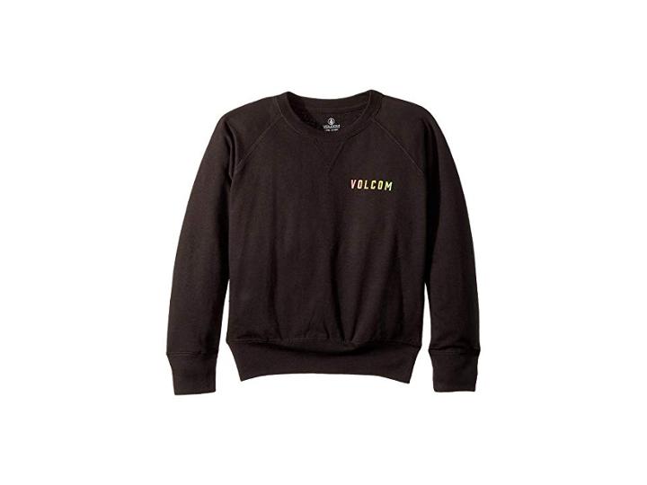 Volcom Kids Prismatized Crew Sweatshirt (little Kids/big Kids) (black) Girl's Short Sleeve Pullover