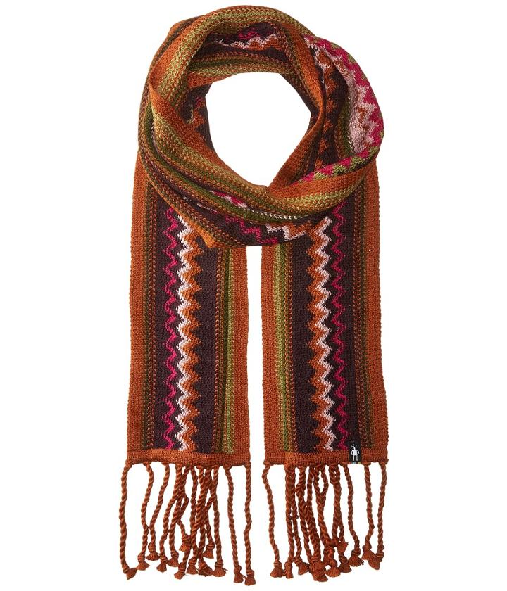 Smartwool Pine Lake Chevron Scarf (bordeaux Heather) Scarves