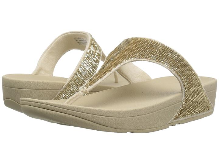 Fitflop Electratm Micro Toe Post (pale Gold) Women's Sandals
