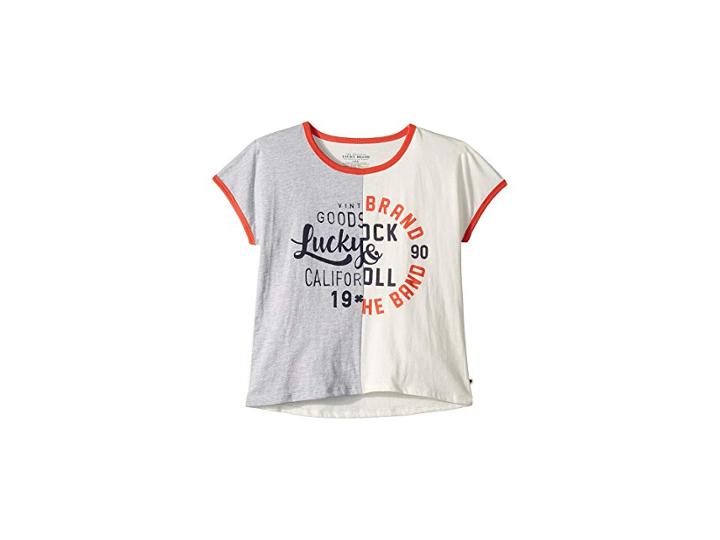 Lucky Brand Kids Dasha Tee (big Kids) (whisper White) Girl's T Shirt