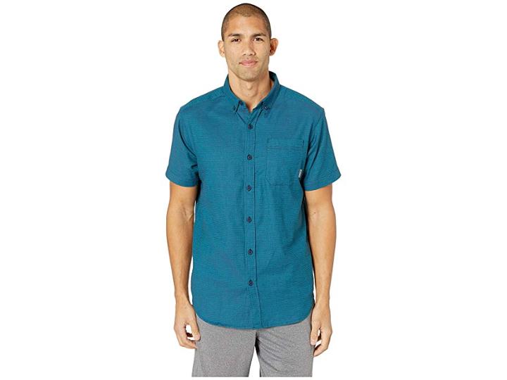 Columbia Rapid Riverstm Ii Short Sleeve Shirt (collegiate Navy Stretch Dobby) Men's Short Sleeve Button Up