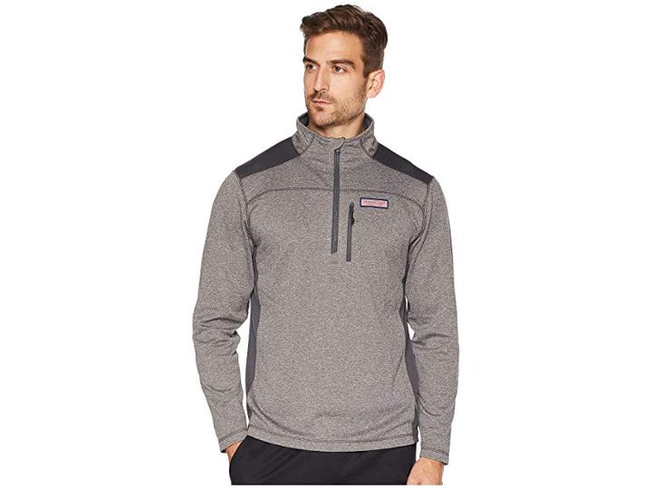 Vineyard Vines Performance Mesh Back Shep Shirt (medium Heather Gray) Men's Clothing