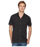 Agave Denim Fort Point Short Sleeve Full Button Polo (stretch Limo) Men's Short Sleeve Pullover
