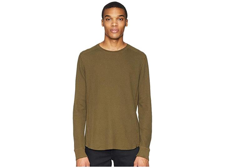 Vince Waffle Long Sleeve (pine) Men's Long Sleeve Pullover