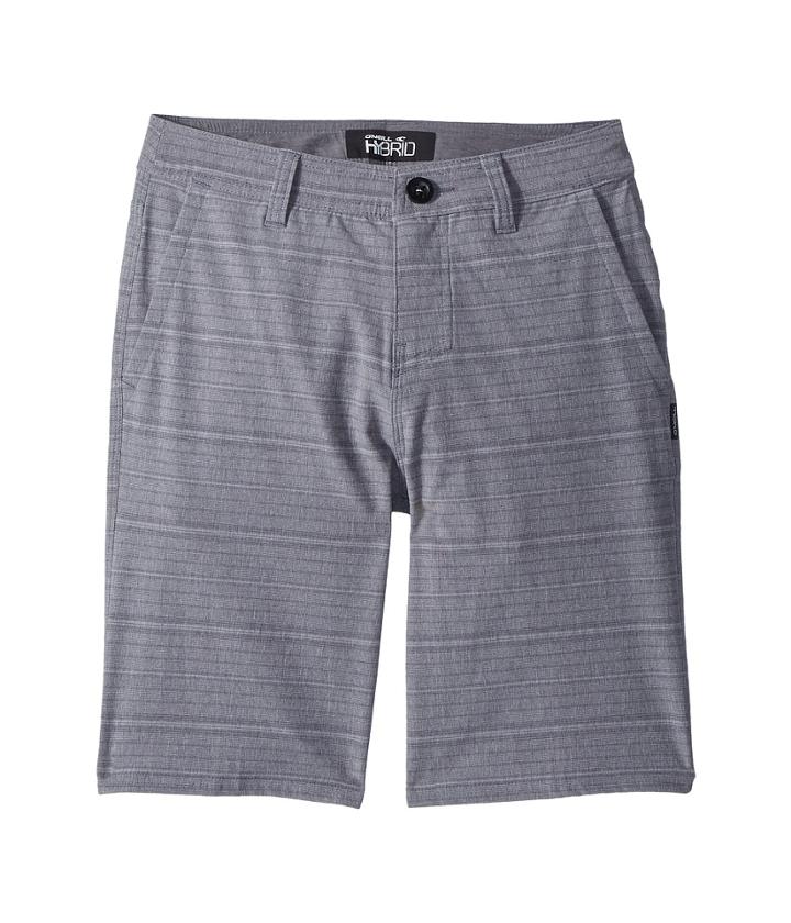 O'neill Kids Locked Stripe Hybrid Shorts (big Kids) (grey) Boy's Shorts