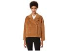 Eileen Fisher Notch Collar Short Jacket (dark Clay) Women's Coat