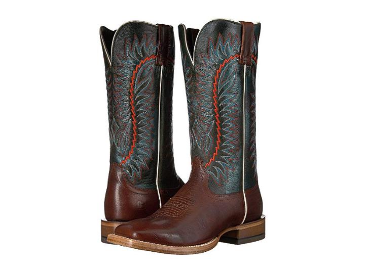 Ariat Relentless Elite (texaco Cognac/sic'em Sapphire) Cowboy Boots