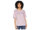 Hurley One And Only Solid Perfect Short Sleeve Crew (elemental Rose/light Carbon) Women's Clothing