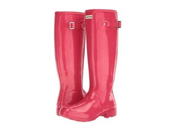 Hunter Original Tour Gloss Packable Rain Boot (mosse Pink) Women's Rain Boots