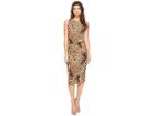 Kamalikulture By Norma Kamali Sleeveless Shirred Waist Dress (caramel Leopard) Women's Dress