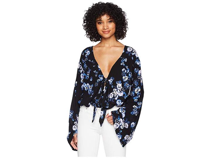 Free People Forties Feels Bodysuit (black Combo) Women's Jumpsuit & Rompers One Piece