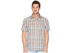 Tommy Bahama Pico Plaid Woven Shirt (electric Coral) Men's Clothing