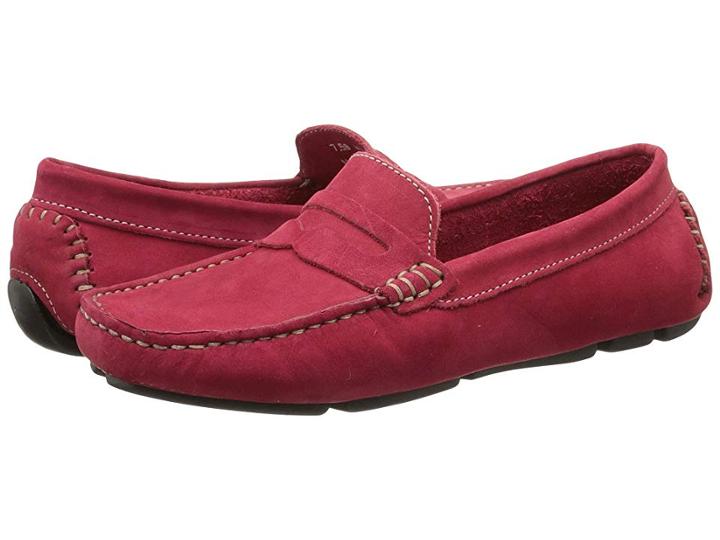Massimo Matteo Penny Keeper (red) Women's Moccasin Shoes