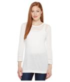 Michael Michael Kors Dot Lace Applique Tunic (white) Women's Clothing