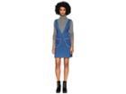 See By Chloe V-neck Dress With White Stitch (shady Cobalt) Women's Dress