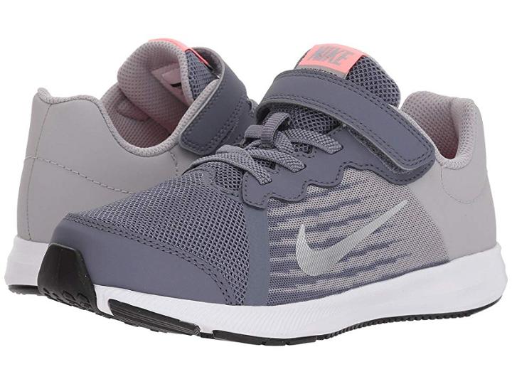 Nike Kids Downshifter 8 (little Kid) (light Carbon/metallic Silver) Girls Shoes