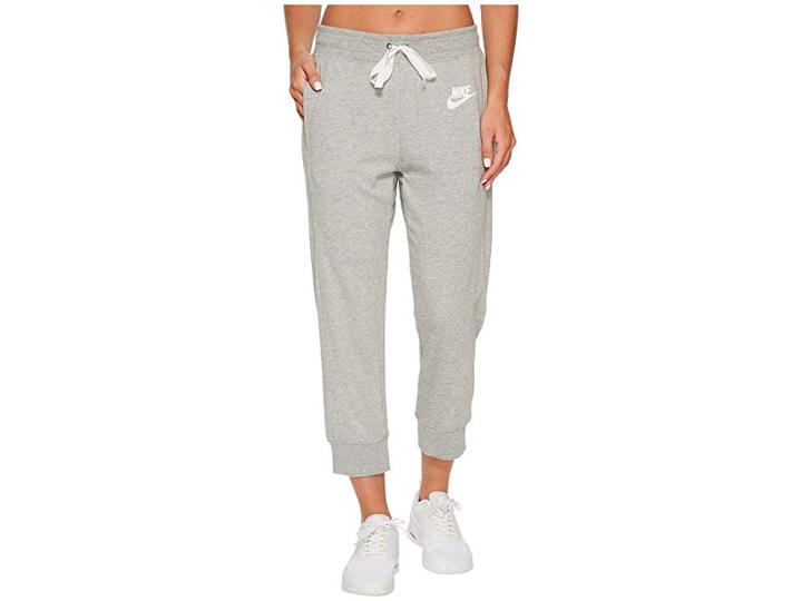 Nike Sportswear Gym Classic Capri (dark Grey Heather/sail) Women's Casual Pants