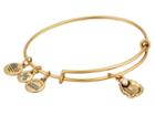 Alex And Ani Seaside Oyster Ii Bangle (rafaelian Gold) Bracelet