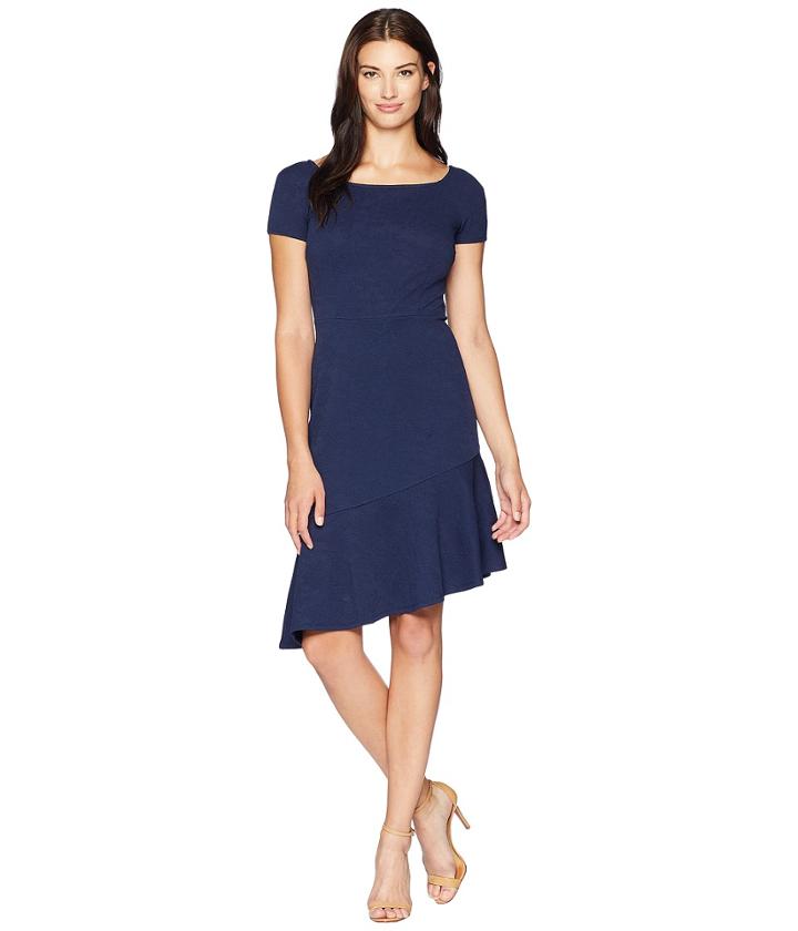 London Times Spaced Floral Jacquard Dress (navy) Women's Dress