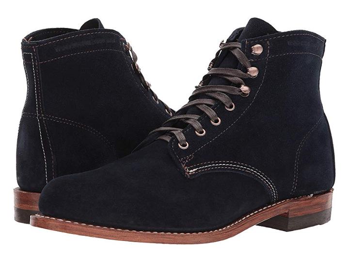 Wolverine Original 1000 Mile 6 Boot (navy Suede) Men's Work Boots