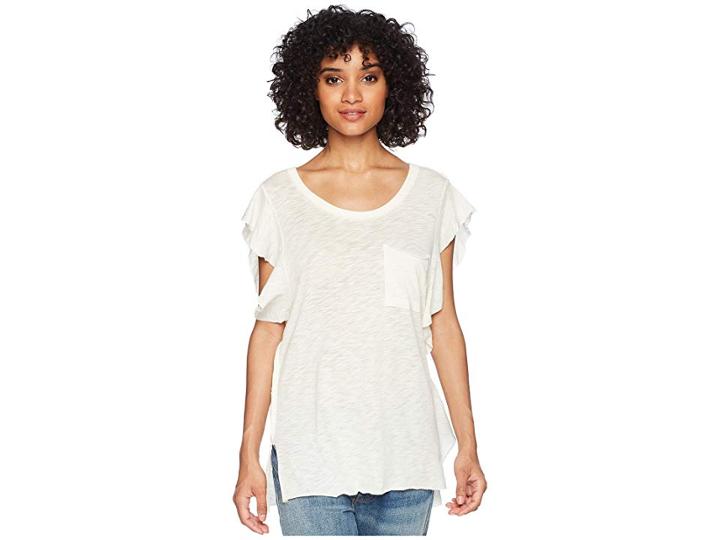 Free People So Easy Tee (ivory) Women's T Shirt