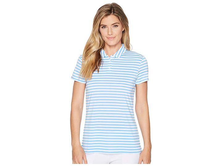Nike Golf Dry Polo Short Sleeve Stripe (university Blue/white/white) Women's Clothing