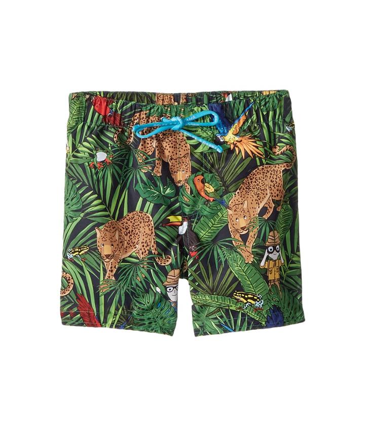 Dolce & Gabbana Kids Mid Swim Boxer (infant) (blue Print) Boy's Swimwear