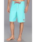 Hurley One Only Boardshort 22 (bright Aqua/hot Red) Men's Swimwear