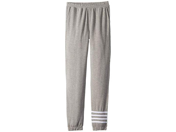 Chaser Kids Extra Soft Love Knit Joggers W/ Leg Stripes (big Kids) (heather Grey/white) Boy's Casual Pants