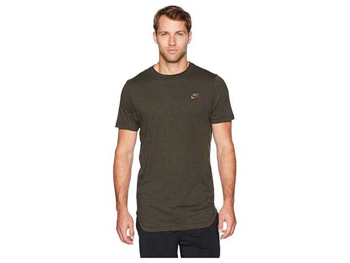 Nike Nsw Tee Alt Hem Futura T-shirt (sequoia/olive Canvas) Men's T Shirt