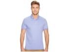 Calvin Klein Liquid Cotton Stripe Polo (jacaranda) Men's Short Sleeve Knit
