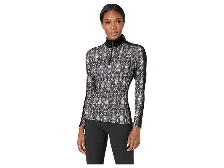 Helly Hansen Lifa Merino Graphic 1/2 Zip (black/frost Print) Women's Clothing