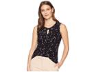 Tommy Hilfiger Printed Grommet Knit Top (doe Multi) Women's Clothing