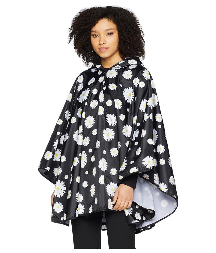 Collection Xiix Daisy Rain Poncho (black) Women's Clothing
