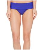 Athena Cabana Solids Lani Banded Bikini Bottom (indigo) Women's Swimwear