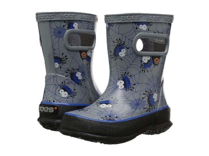 Bogs Kids Skipper Smiley Spiders (toddler/little Kid) (gray Multi) Boys Shoes