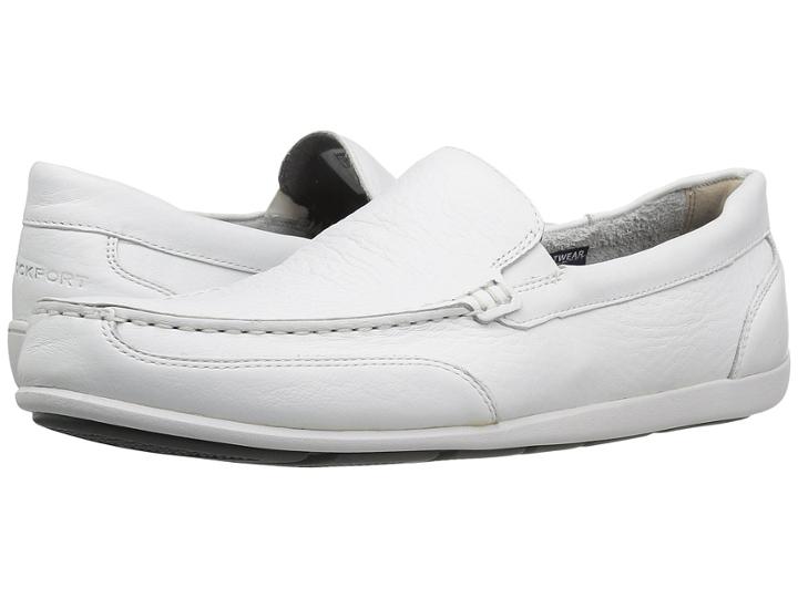 Rockport Bennett Lane 4 Venetian (white Leather) Men's Shoes