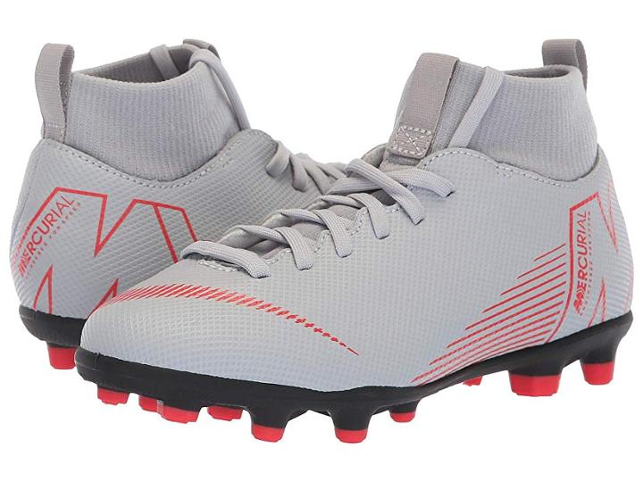 Nike Kids Superfly 6 Club Mg Soccer (little Kid/big Kid) (wolf Grey/light Crimson/black) Kids Shoes