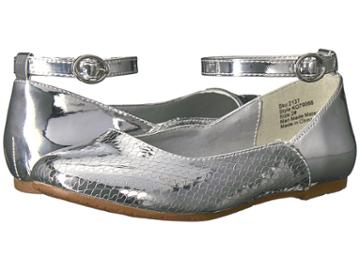 Kensie Girl Kids Ankle Strap Mary Jane (little Kid/big Kid) (silver Metallic) Girls Shoes