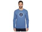 Life Is Good Lig Coin Long Sleeve Crusher Tee (heather Vintage Blue) Men's T Shirt