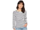 Bishop + Young Stripe Back Lace-up Top (black Stripe) Women's Clothing