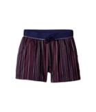 Splendid Littles Striped Shorts (big Kids) (navy/stripe) Girl's Shorts
