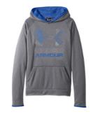Under Armour Kids Sg Armour Fleece Solid Big Logo Hoodie (big Kids) (graphite/ultra Blue/overcast Gray) Boy's Sweatshirt