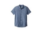 Rip Curl Kids Northern Short Sleeve Shirt (big Kids) (blue) Boy's Clothing