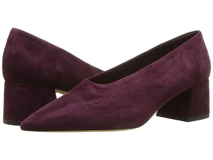 Vince Rafe (dark Bordeaux Kid Suede Leather) Women's Shoes