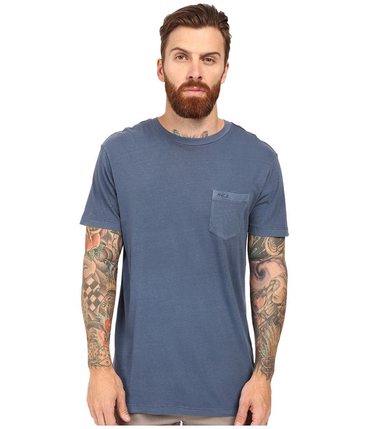 Rvca Ptc 2 Pigment Knit Tee (dark Denim) Men's T Shirt