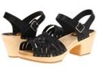 Swedish Hasbeens Braided High (black) Women's Clog/mule Shoes
