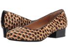 Sofft Belicia (brow/black Leopard Calf Hair/cow Patent) Women's Clog Shoes