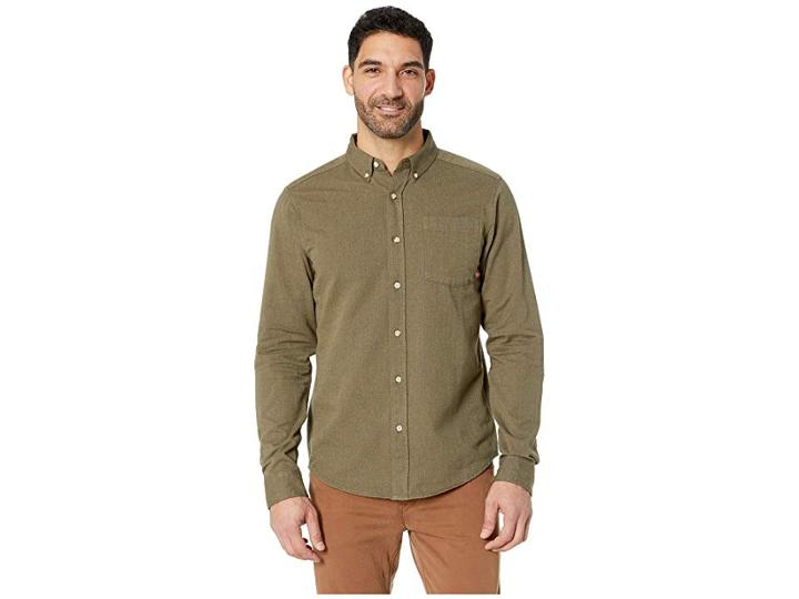 Mountain Hardwear Baxtertm Long Sleeve Shirt (peatmoss) Men's Long Sleeve Button Up
